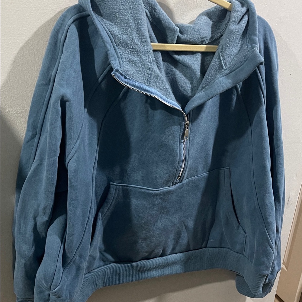 Blue Half-Zip Hoodie